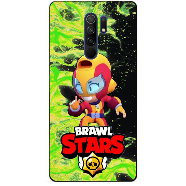 

Силиконовый чехол бампер Candy для Xiaomi Redmi 9 с Героем Brawl Stars Макс