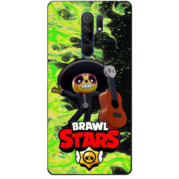 

Силиконовый чехол бампер Candy для Xiaomi Redmi 9 с Героем Brawl Stars Поко