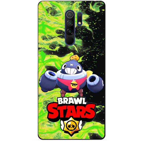 

Силиконовый чехол бампер Candy для Xiaomi Redmi 9 с Героем Brawl Stars Тик