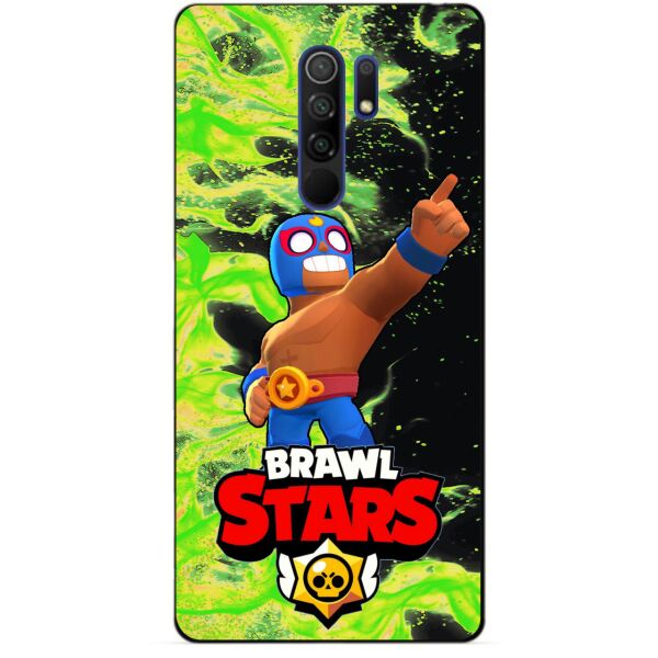 

Силиконовый чехол бампер Candy для Xiaomi Redmi 9 с Героем Brawl Stars Эль Примо