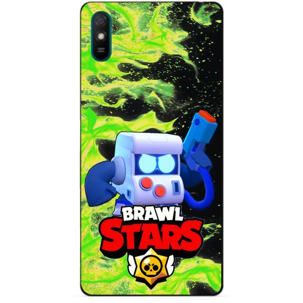 

Силиконовый чехол бампер Candy для Xiaomi Redmi 9a с Героем Brawl Stars 8-Бит