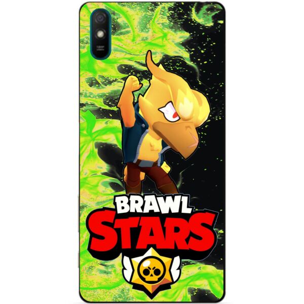 

Силиконовый чехол бампер Candy для Xiaomi Redmi 9a с Героем Brawl Stars Ворон Феникс