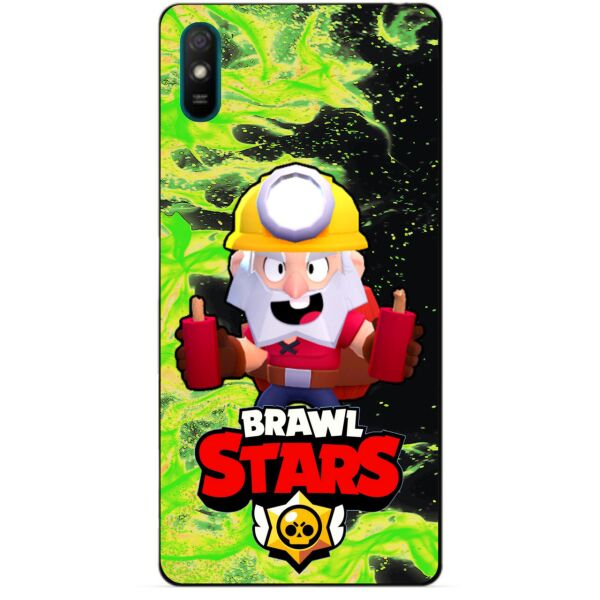 

Силиконовый чехол бампер Candy для Xiaomi Redmi 9a с Героем Brawl Stars Динамайк