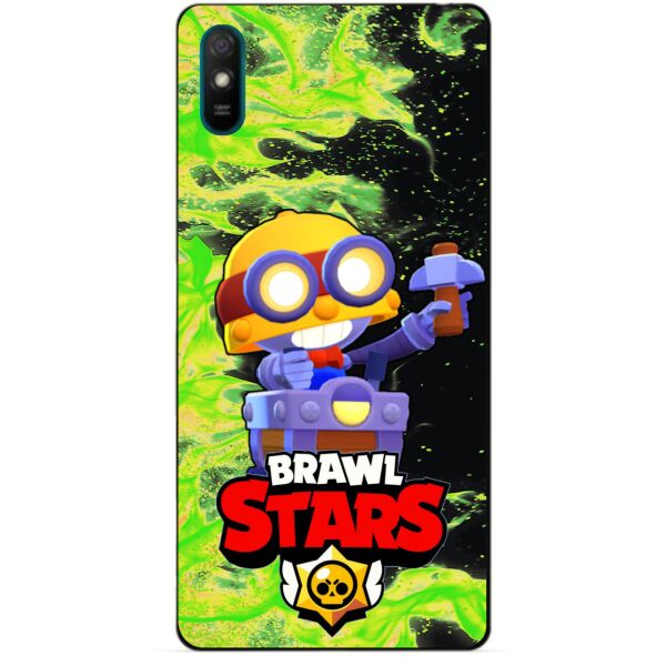 

Силиконовый чехол бампер Candy для Xiaomi Redmi 9a с Героем Brawl Stars Карл