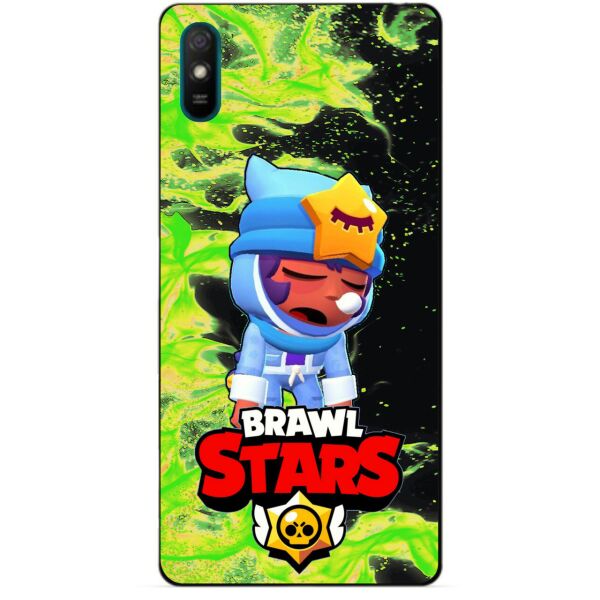 

Силиконовый чехол бампер Candy для Xiaomi Redmi 9a с Героем Brawl Stars Сонный Сенди