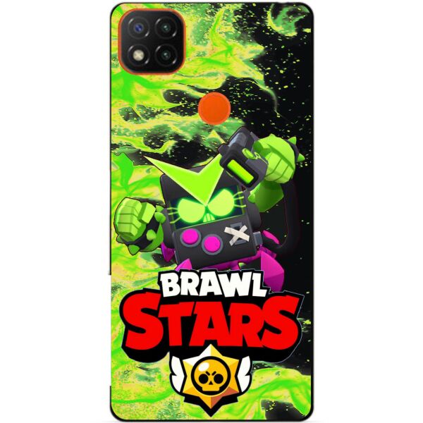 

Силиконовый чехол бампер Candy для Xiaomi Redmi 9c с Героем Brawl Stars Вирус Бит