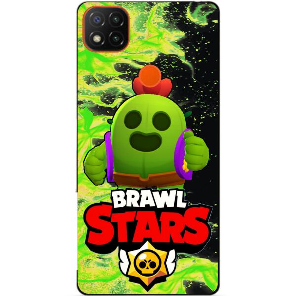 

Силиконовый чехол бампер Candy для Xiaomi Redmi 9c с Героем Brawl Stars Спайк