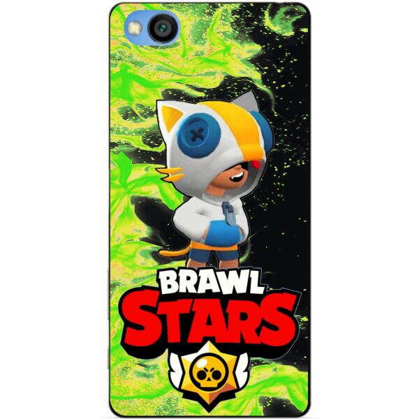 

Силиконовый чехол бампер Candy для Xiaomi Redmi GO с Героем Brawl Stars Леон кот