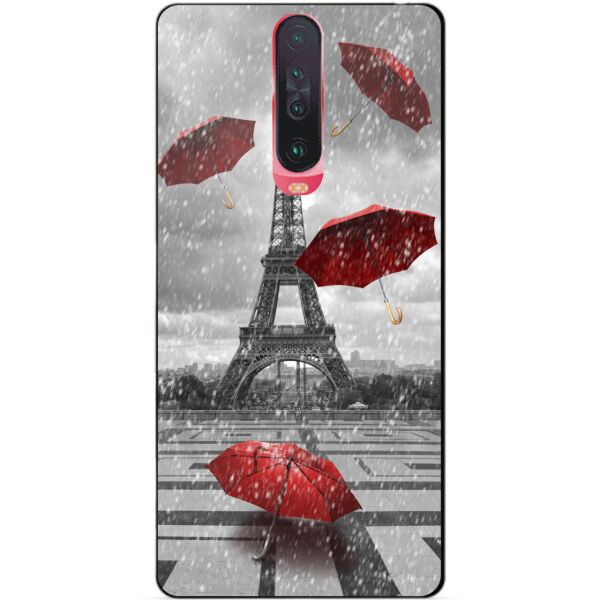 

Силиконовый чехол бампер Candy для Xiaomi Redmi K30 с рисунком Дождь в Париже