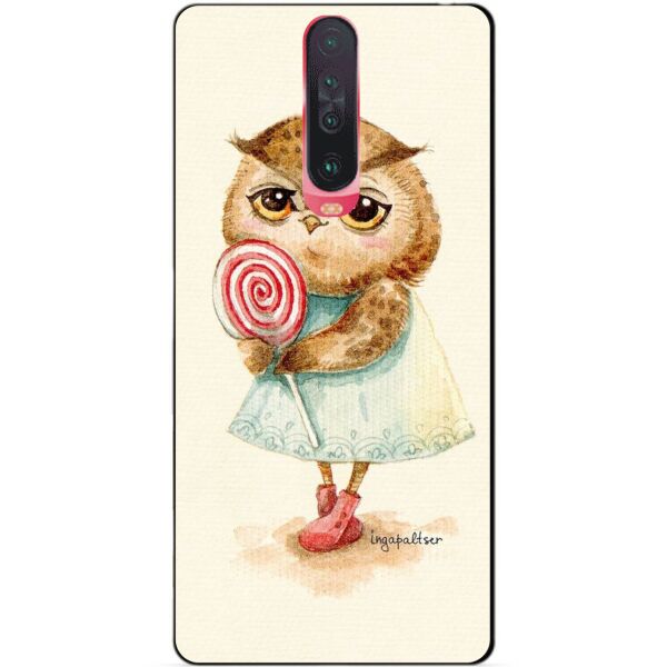 

Силиконовый чехол бампер Candy для Xiaomi Redmi K30 с рисунком Сова с конфетой