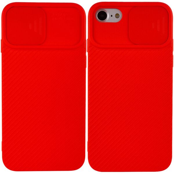 

Чехол Epik Camshield Square TPU со шторкой для камеры для Apple iPhone 7 / 8 / SE 2020 Красный