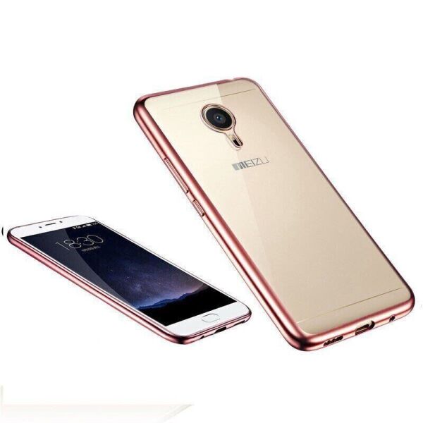 

Чехол Epik для Meizu M5 Note Прозрачный силиконовый с глянцевой окантовкой Розовый