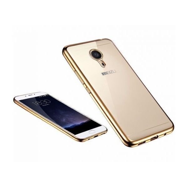 

Чехол Epik для Meizu M3 Note Прозрачный силиконовый с глянцевой окантовкой золотой