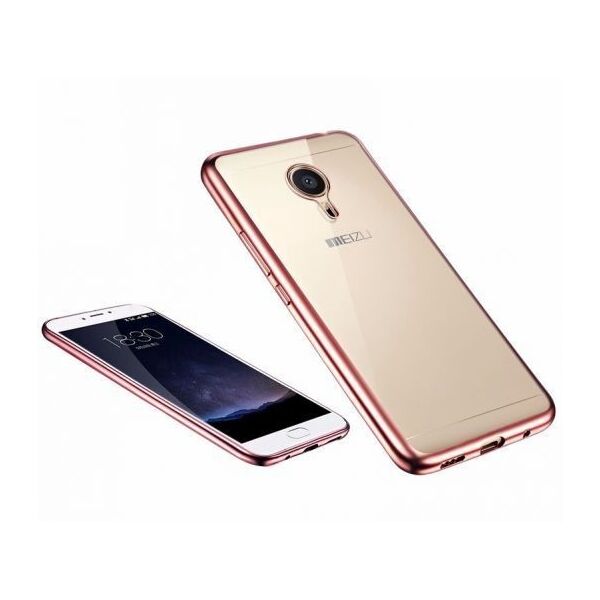

Чехол Epik для Meizu M3 Note Прозрачный силиконовый с глянцевой окантовкой розовый