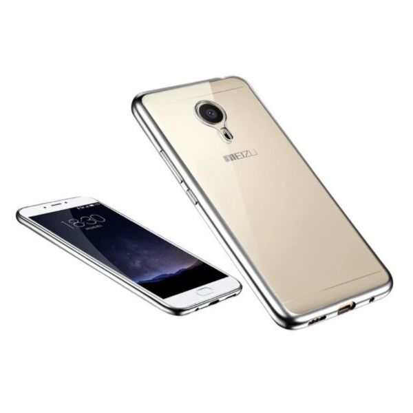 

Чехол Epik для Meizu M3 Note Прозрачный силиконовый с глянцевой окантовкой серебрянный