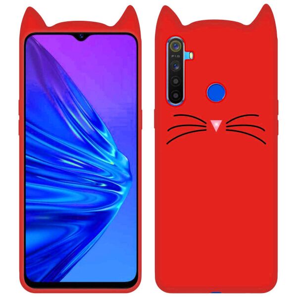 

Накладка Epik 3D Cat для Realme 5 Силиконовая Красный