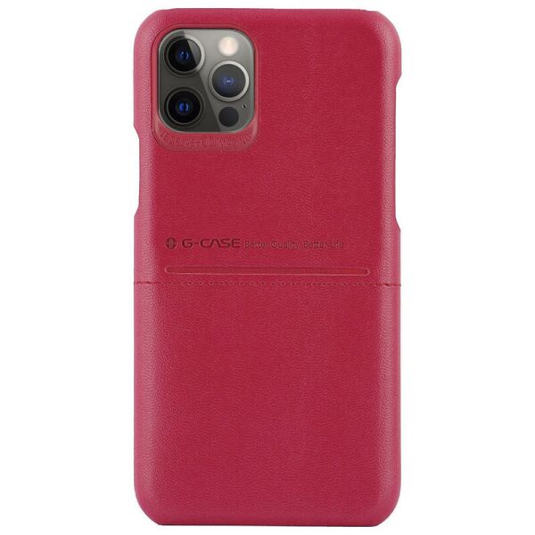 

Накладка G-Case Cardcool Series для Apple iPhone 12 Pro / 12 Кожаная Красный