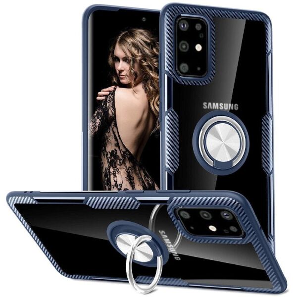 

Чехол Deen CrystalRing for Magnet opp для Samsung Galaxy S20+ Бесцветный / Темно-синий