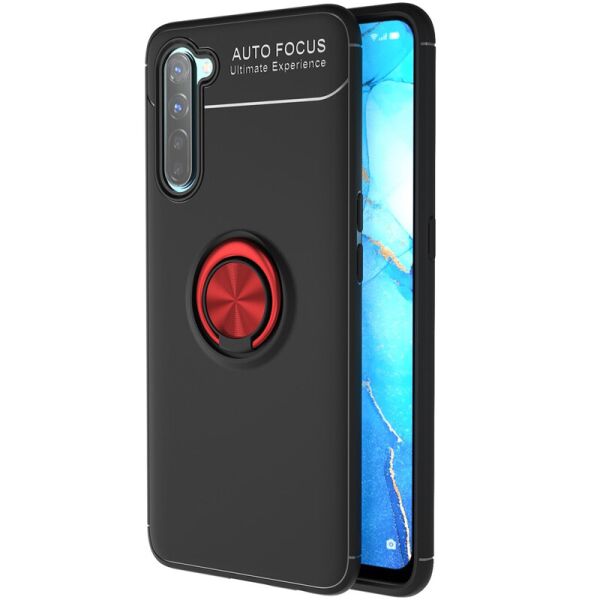 

Чехол Deen ColorRing под магнитный держатель opp для Realme 6 Pro Черный / Красный