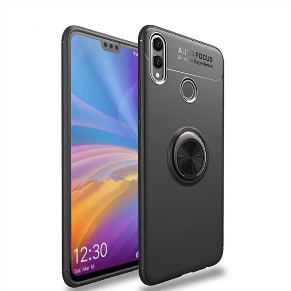 

Чехол Deen ColorRing под магнитный держатель opp для Realme 5 / Realme 6i Черный / Черный