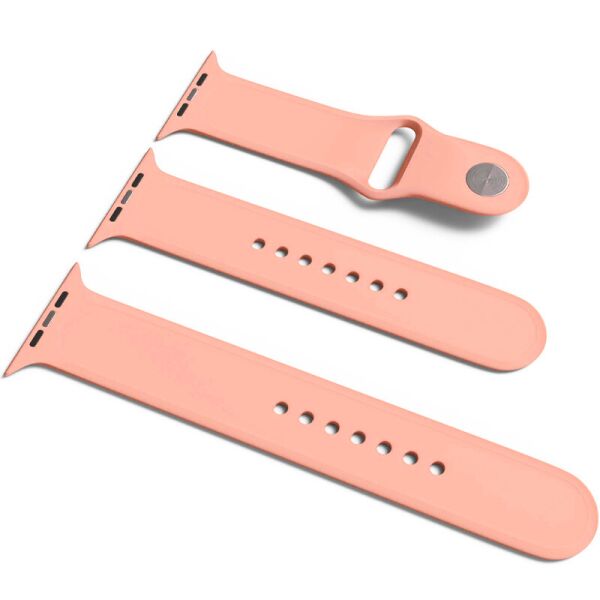 

Ремешок Epik для Apple Watch Sport Band 42/44 S/M & M/L 3pcs силиконовый Розовый/Flamingo