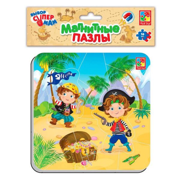 

Магнитные пазлы Vladi Toys Пираты VT3204-09