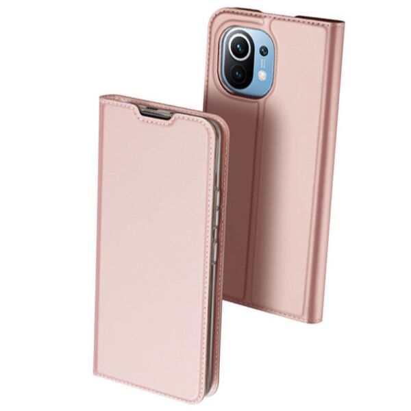 

Чехол-книжка Dux Ducis с карманом для визиток для Xiaomi Mi 11 Rose Gold
