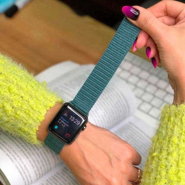 

Ремешок Epik Nylon для Apple watch 38mm/40mm Зеленый/Pine green