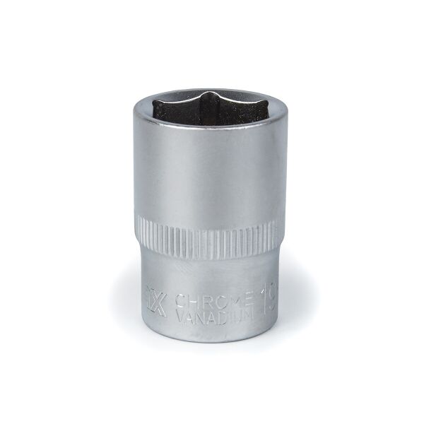 

Головка торцевая Polax автомобильная шестигранная 19 мм, 1/2", CrV (25-092)