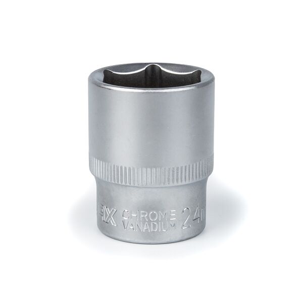 

Головка торцевая Polax автомобильная шестигранная 24 мм, 1/2", CrV (25-095)