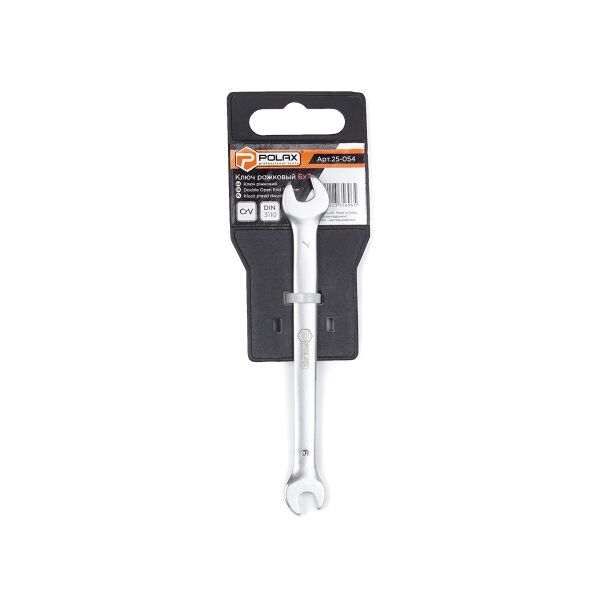 

Ключ рожковый Polax CrV DIN 3110 Satin finish 6*7 мм (25-054)