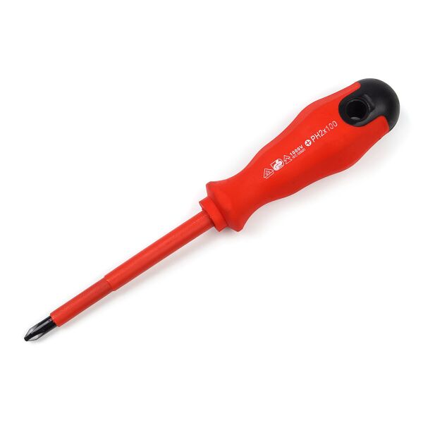 

Отвертка диэлектрическая крестовая PH2x100mm, CrV Polax (51-025)