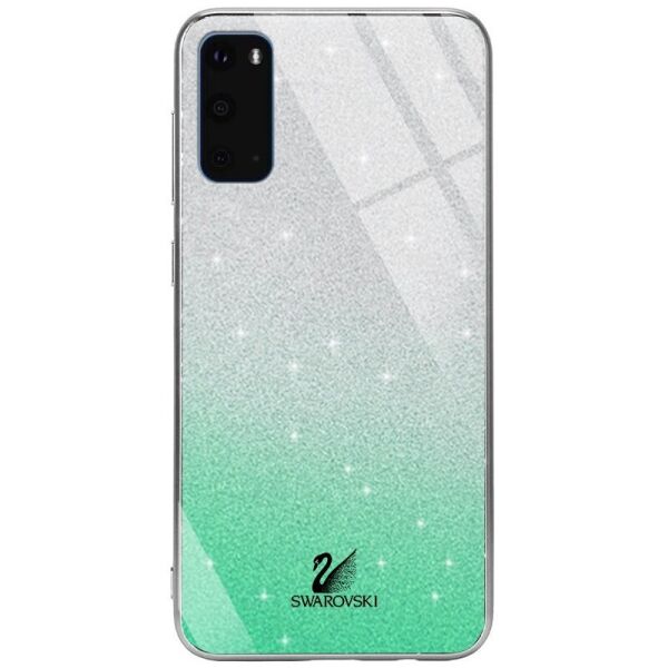 

Чехол Epik Swarovski TPU+Glass для Samsung Galaxy S20 Бирюзовый