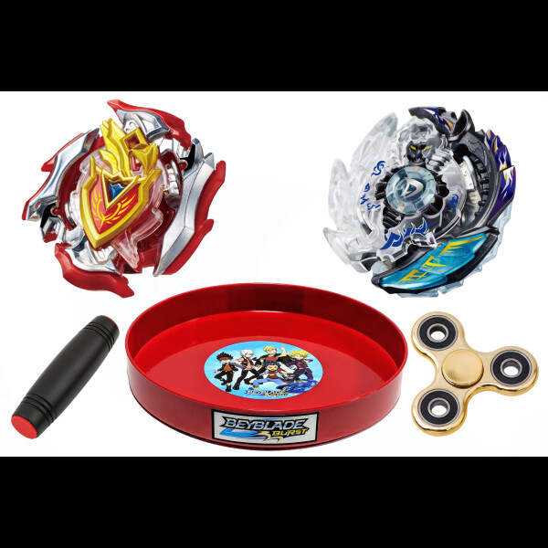 

BeyBlade с пусковым Achilles + Doomthciter + Mokuru + Spinner (UpBV48407)