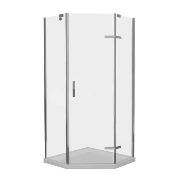 

Душевая кабина Eger Stefani 100x100 на мелком поддоне 599-535-100, прозрачный, хром