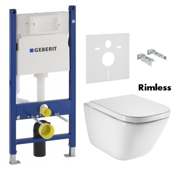 

Комплект инсталляция Geberit Duofix 458.126.00.1 + унитаз Roca Gap Clean Rim A34H47C000 с крышкой Soft Close, Белый