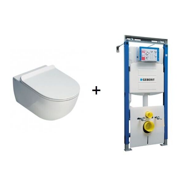 

Комплект инсталляция Geberit Duofix 111.362.00.5 + унитаз Flaminia APP AP118 с крышкой Soft Close QKCW05