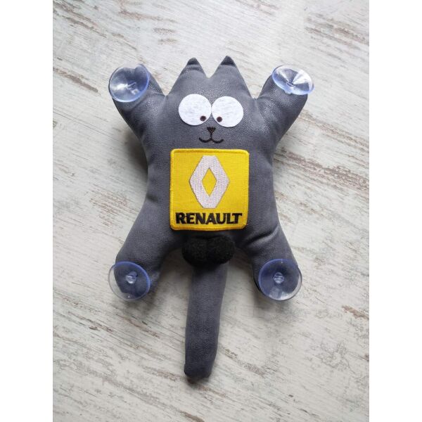 

Игрушка мягкая Кот Саймон Renault серая