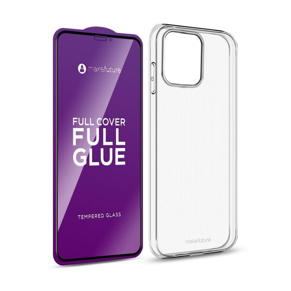 

Комплект MakeFuture Apple iPhone 11 Защитное стекло 3D+Кейс Air Clear