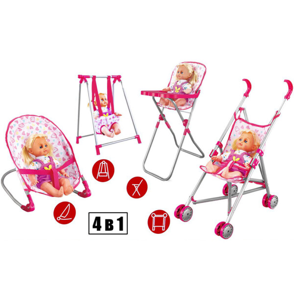 

Набор аксессуаров для кукол Play House с куклой 4 в 1 (8847-8A)