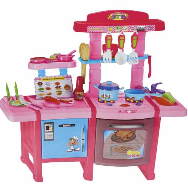 

Детская большая кухня + холодильник + плита Kitchen set Розовая (RI0298)