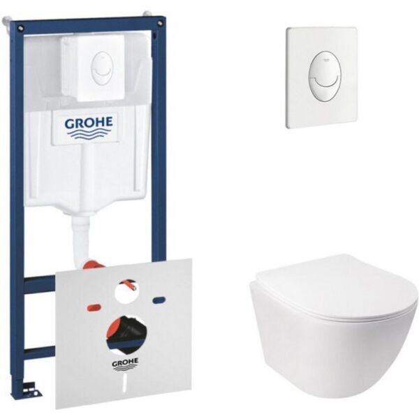 

Набор инсталляция 4 в 1 Grohe Rapid SL + унитаз с сиденьем Qtap Jay 38722001QT07335176W