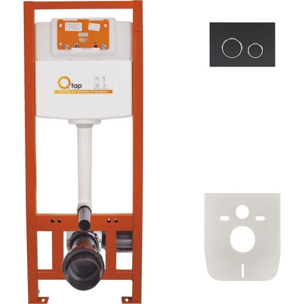 

Набор инсталляция 4 в 1 Qtap Nest ST с круглой панелью смыва QT0133M425M11V1146MB