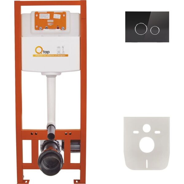 

Набор инсталляция 4 в 1 Qtap Nest ST с круглой панелью смыва QT0133M425V1163GB