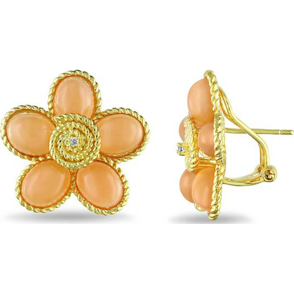 

Серьги из серебра с бриллиантами и лунными камнями (066950)
