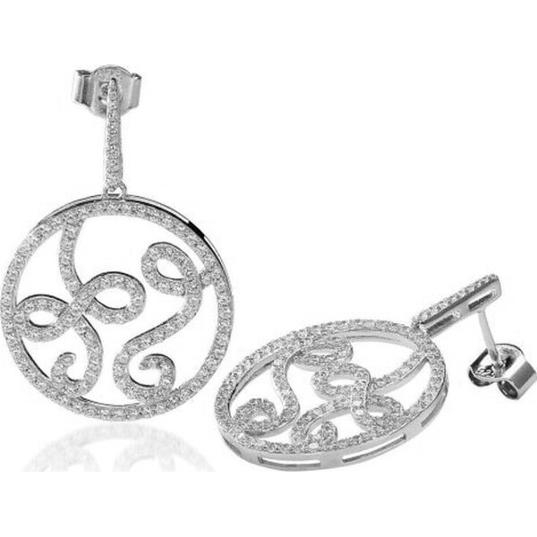 

Серьги из серебра с куб. циркониями (073512)