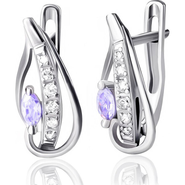 

Серьги из серебра с куб. циркониями (074095)