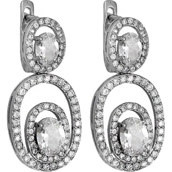 

Серьги из серебра с куб. циркониями (074330)