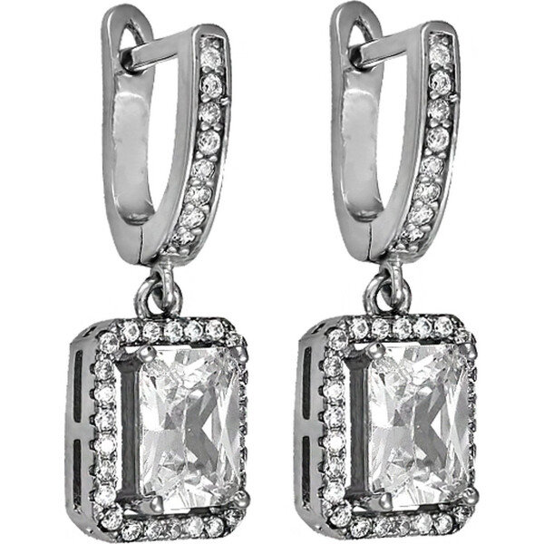 

Серьги из серебра с куб. циркониями (074338)
