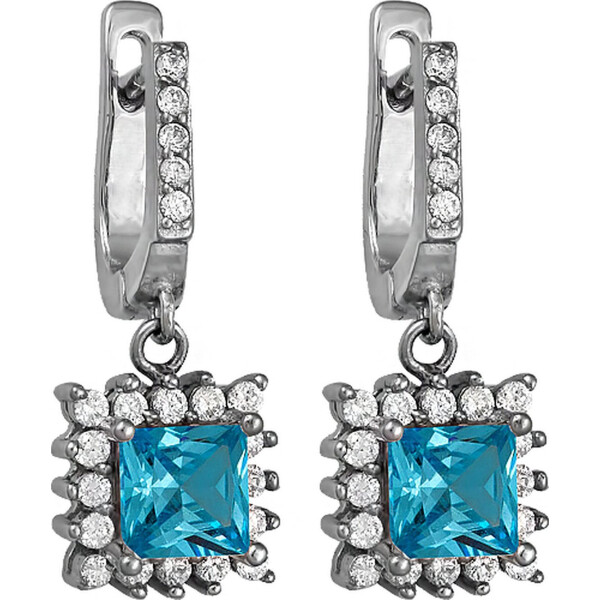 

Серьги из серебра с куб. циркониями (074367)